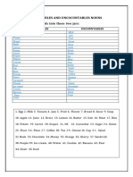 Countables and Uncocuntables Nouns - Quantifiers and Containers