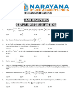 Memory Based Qusetions - Maths