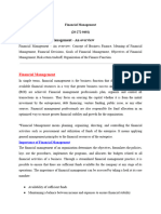 Module I: Financial Management - An Overview