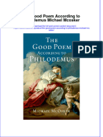 The Good Poem According To Philodemus Michael Mcosker Full Download Chapter