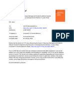 Measuring The Impact of Business Management Student's Attitude Towards Entrepreneurship Education On Entrepreneurial Intention