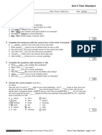 Unit 2 - Standard Test, Customisable