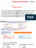 Half and Ionic Equations (GCSE)