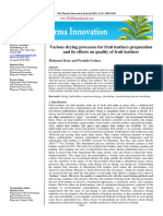 Various Drying Processes For Fruit Leathers Preparation and Its Effects On Quality of Fruit Leathers