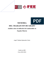 Memoria Del Trabajo Fin de Grado: Análisis Sobre La Inflación Del Combustible en España-Murcia