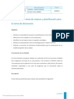 Área de Mejora y Planificación para La Toma de Decisiones