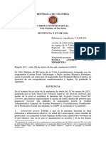 República de Colombia: Circuito, Que Declaró Improcedente La Acción de Tutela, Dentro Del Proceso Que