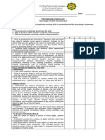 HA NEURO Assessment Checklist