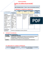 Sesión de Aprendizaje PS DESASTRES NATURALES