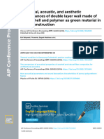 Structural, Acoustic, and Aesthetic Performances of Double Layer Wall Made of Oyster Shell and Polymer As Green Material in Green Construction