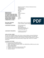 Database Systems Course Outline August 2022