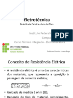 Resistncia Eltrica e Leis de Ohm