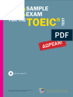 Hellenic American Union - Toeic - Practice - Test 2 Test Without Answer Key