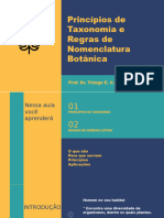 1 Princípios de Taxonomia e Regras de Nomenclatura Botânica