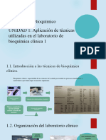 Análisis Bioquímico Aplicación de Técnicas Utilizadas en El Laboratorio de Bioquímica Clínica 1