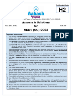 Answer Solution NEET-2023 (Code-H2) Final