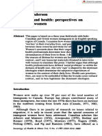 Sociology Health Illness - December 1987 - Anderson - Migration and Health Perspectives On Immigrant Women