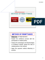 Chapter 5 - Method of Remittance