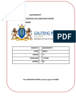 Geography Grade 11 Controlled Test 2022