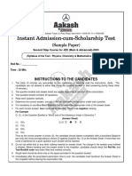 Sample Paper - iACST - Second Step JEE-2023