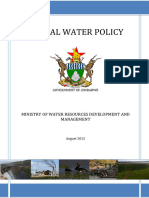 Zimbabwe National Water Policy 2012