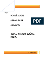 Economía Mundial Gade - Grupos A-B CURSO 2015/16: Dr. José María Martín