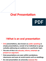 Oral Presentation