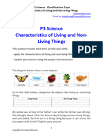 P3 Science Revision Notes P3 Science Characteristics of Living and Non-Living Things