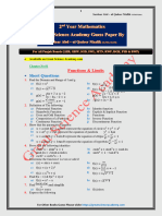 12th Class Maths Guess Paper 2024