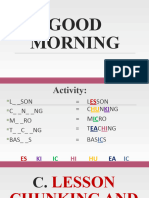 Lesson Chunking and Microteaching Basics Report