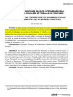 Revista Educação: Construção Da Identidade Docente: Intermediações Da Formação E Das Condições de Trabalho Do Professor