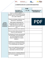 Guion de Observación para La Clase Entre Maestros - Cristian