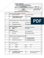 PBG 101-Mid Semester-Question Paper