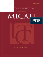 Mark S. Gignilliat - Micah - An International Theological Commentary-T&T Clark (2019)