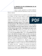 Evolucion Del Concepto de Auto Determinacion de Los Pueblos y Diversas Aceptaciones