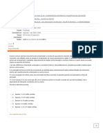 CLIQUE AQUI PARA REALIZAR A PROVA CURRICULAR - Fundamentos Históricos E Filosóficos DA Educação DIA 29 - 03 - 2024 A 01 - 04 - 2024 - VALOR 6,0 PONTOS - 2 OPORTUNIDADE - Revisão Da Tentativa