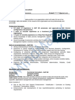 SAP SD Sample Resume 3