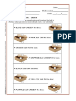 Inglês 4 Prepositions in On UNDER.