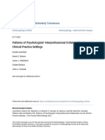 Patterns of Psychologists Interprofessional Collaboration Across