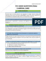 Faqs E-Arrival Card