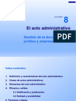 Unidad 8. El Acto Administrativo