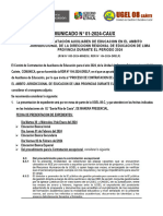 Comunicado Aurora Auxiliares de Educacion