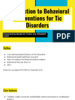 Introduction To Behavioral Interventions For Tic Disorders