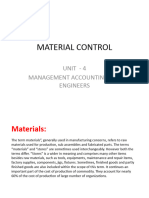 Unit 4 - Material Control