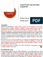 Lição Da Escola Sabatina - A Guerra Por Trás de Todas As Guerras. 04.04.2024