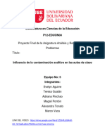 Proyecto Influencia de La Contaminacion Auditiva