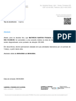 Atestado: 592.118.028-90, Foi Submetido A Uma Consulta Médica Na Data de Hoje, 08/04/2024 14:21 HRS