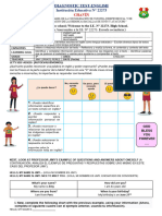 INGLES 3° Evaluación diagnóstica-I.E 22273-2024