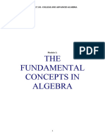 Module 1 Fundamental Concepts in Algebra