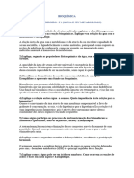 Bioquímica - Estudo Dirigido GABARITO p1 Agua, PK, PH Acidos Bases